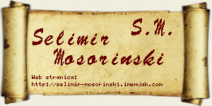 Selimir Mošorinski vizit kartica